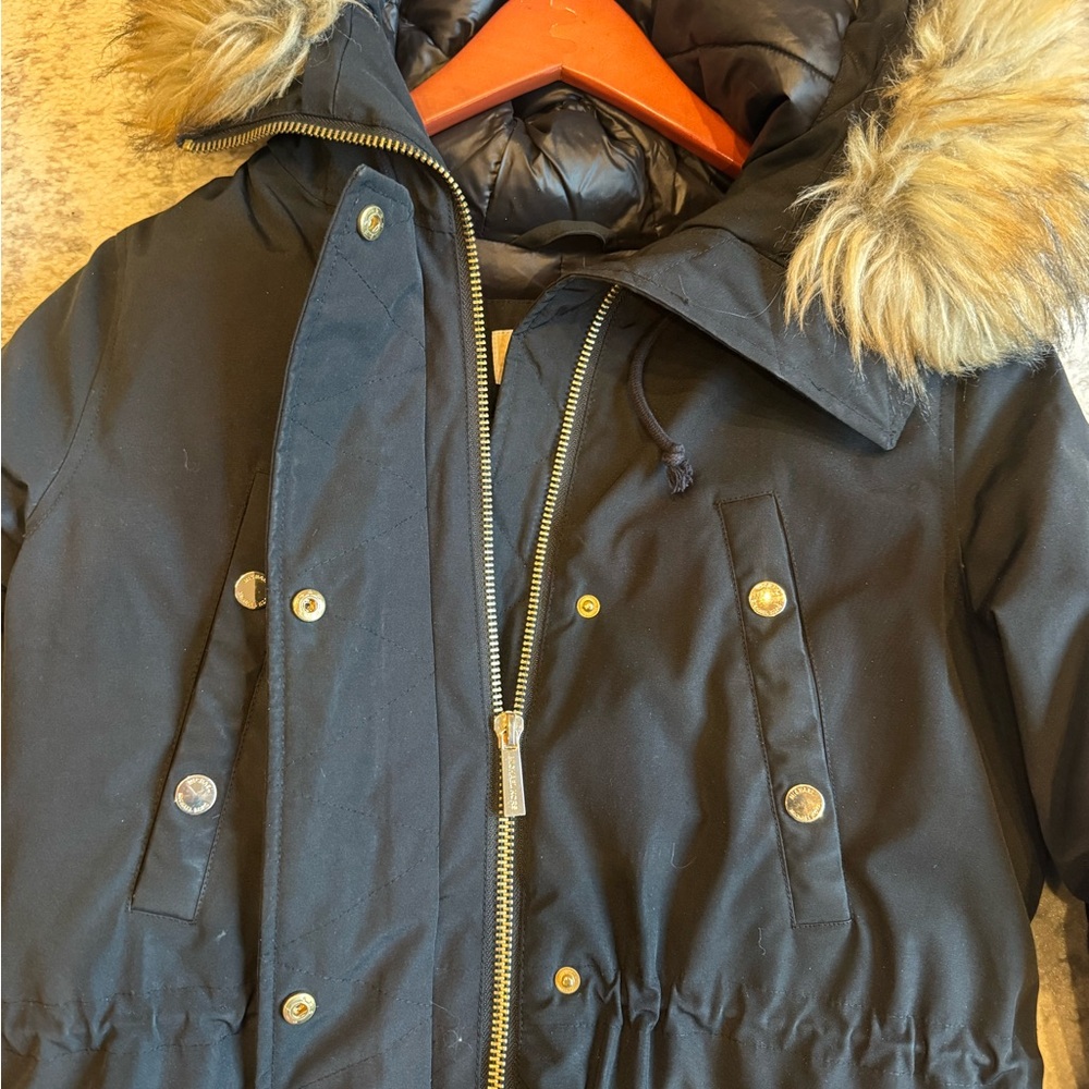Michael Kors Black Puffer Coat with Fur Hood - Picture 3 of 7